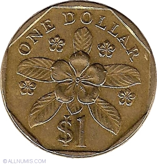 1 Dollar 1997 Republic 1991 2000 Singapore Coin 3759