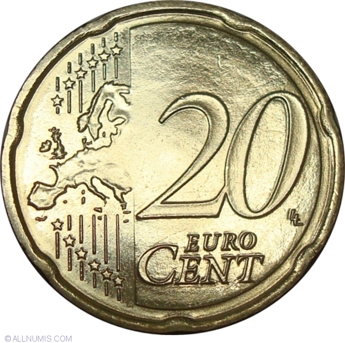 20 евро. Монета 20 Cent Euro 2011 Sena. 20 Евро Cent. Монета 20 евро Кент 2019. 20 Euro Cent 2016.