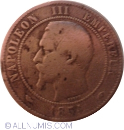 Image #2 of 10 Centimes 1854 A