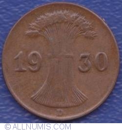 Image #2 of 1 Reichspfennig 1930 D