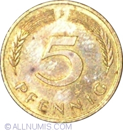 5 Pfennig 1989 F