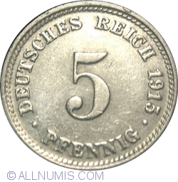 5 Pfennig 1915 D