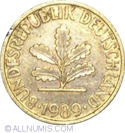 Image #2 of 10 Pfennig 1989 D