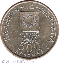 Image #1 of 500 Drachmes 2000 - Jocurile Olimpice - Atena 2004 - Spyridon Luis