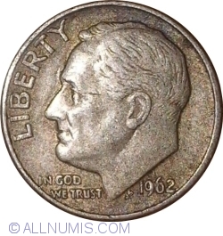 Image #2 of Dime 1962 D
