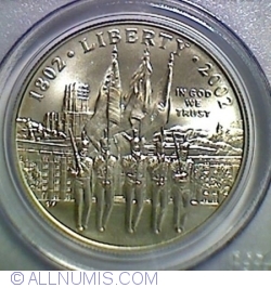 1 Dollar 2002 W - United States Military Academy at West Point - Bicentennial