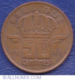Image #1 of 50 Centimes 1991 (Belgique)