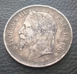 Image #2 of 5 Francs 1868 BB