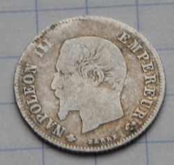 Image #2 of 20 Centimes 1860 BB