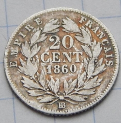 Image #1 of 20 Centimes 1860 BB