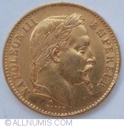Image #2 of 20 Francs 1868 BB