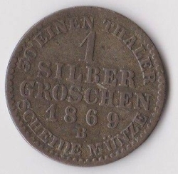 Image #1 of 1 Silber Groschen 1869 B