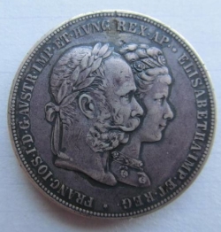 Image #2 of 2 Gulden 1879 - Silver Wedding Jubilee