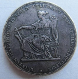 Image #1 of 2 Gulden 1879 - Silver Wedding Jubilee