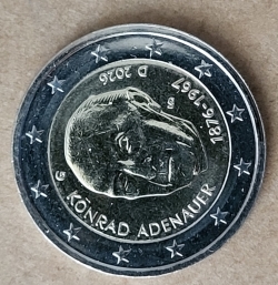 2 Euro 2026 G - Konrad Adenauer (1876-1967)