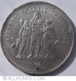 Image #2 of 50 Franci 1877 [COUNTERFEIT]