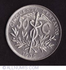 Image #2 of 50 Centavos 1939