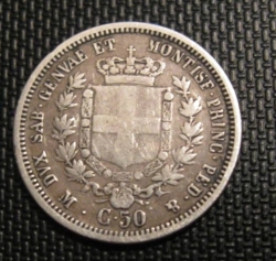 Image #1 of 50 Centesimi 1860 M