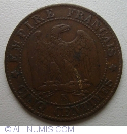 Image #1 of 5 Centimes 1862 K