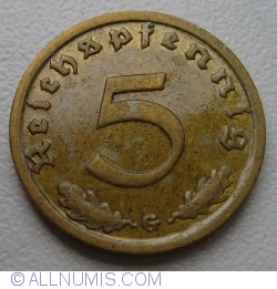 5 Reichspfennig 1937 G