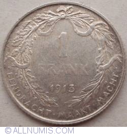 Image #1 of 1 Franc 1913 Belgen