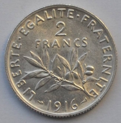 Image #1 of 2 Francs 1916