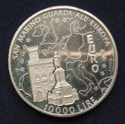 Image #1 of [PROOF] 10000 Lire 1996 R - Euro