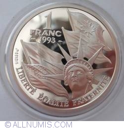 Image #1 of 1 Franc 1993 - Utah-Omaha-Gold-Juno