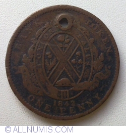 1 Penny 1842 - Bank Token