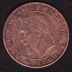 Image #2 of 1 Centime 1862 A