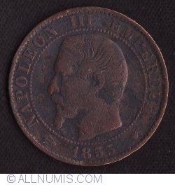 Image #2 of 5 Centimes 1855 MA (Anchor)