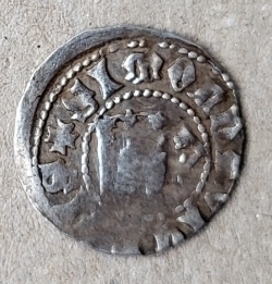 1 Gros (1375-1391) - cu 5 flori de crin în scut