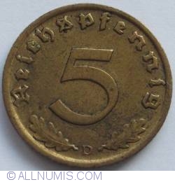 5 Reichspfennig 1939 D