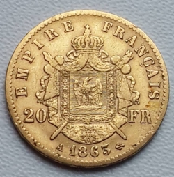 Image #1 of 20 Francs 1863 A