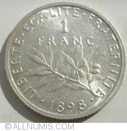 Image #1 of 1 Franc 1898