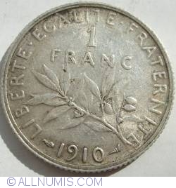 Image #1 of 1 Franc 1910