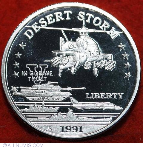 25 Dollars 1991 N Q M Desert Storm U S Ah 64 Apache Attack Helicopter Leonard George Casley 1970 17 Principality Of Hutt River Coin