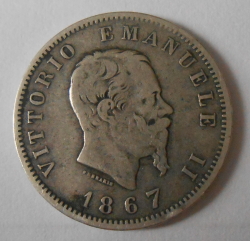 Image #2 of 1 Lira 1867 M