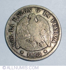 Image #2 of 20 Centavos 1865