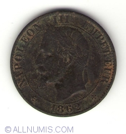 Image #2 of 5 Centimes 1862 BB