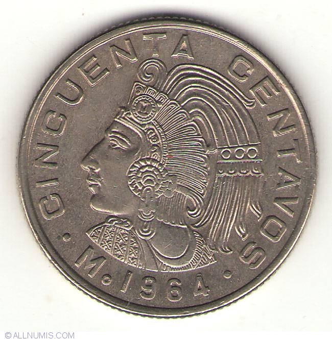 50 Centavos 1964, United Mexican States (1961-1980) - Mexico - Coin - 33599