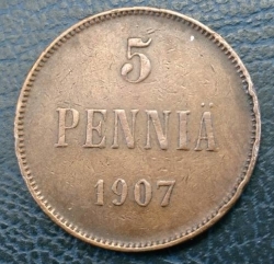 5 Pennia 1907