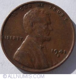 Image #2 of Lincoln Cent 1941 S