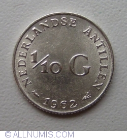 Image #1 of 1/10 Gulden 1962