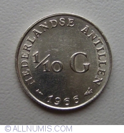 Image #1 of 1/10 Gulden 1966 (fish)