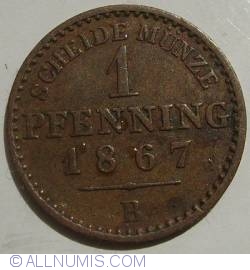 1 Pfenning 1867 B