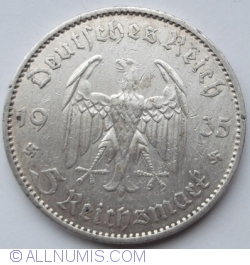 5 Reichsmark 1935 F