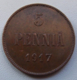 5 Pennia 1917