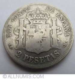 Image #1 of 2 Pesetas 1879 (79) EM-M