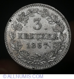 Image #1 of 3 Kreuzer 1867